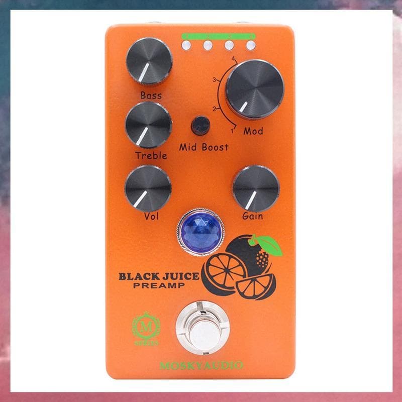 (Rjqx) Pré-Amplificador De Suco Preto Pedal De Efeito De Guitarra Overdrive Quatro Modelos Com Acessórios True Bypass