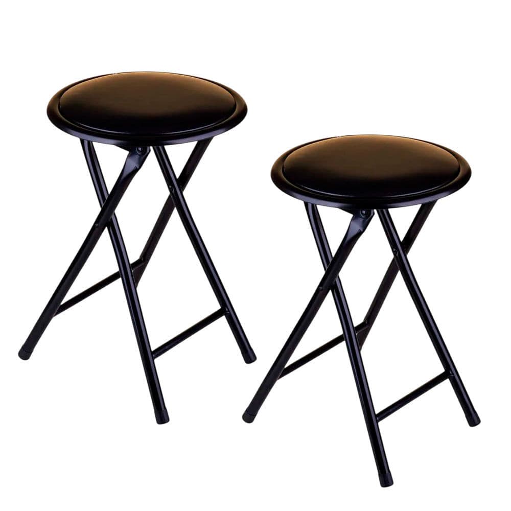 Kit 2 Banquetas Dobravel Cazza Preta CV223136