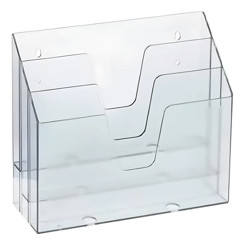 Organizador MAXCRIL Triplo Suporte Monitor Office Acrílico - 10170008