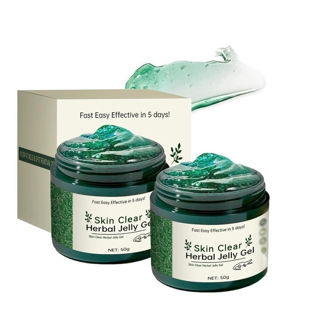 Gel herbal transparente adequado para rosto e corpo. Conjunto de 2 peças. Ingredientes naturais, adequados para todos os