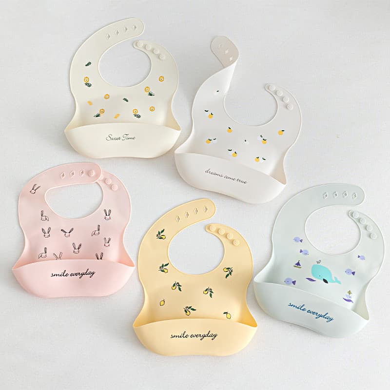Produtos para bebês ins: babador de silicone impermeável para crianças, babador para baba e alimentos, lavável, verão OS