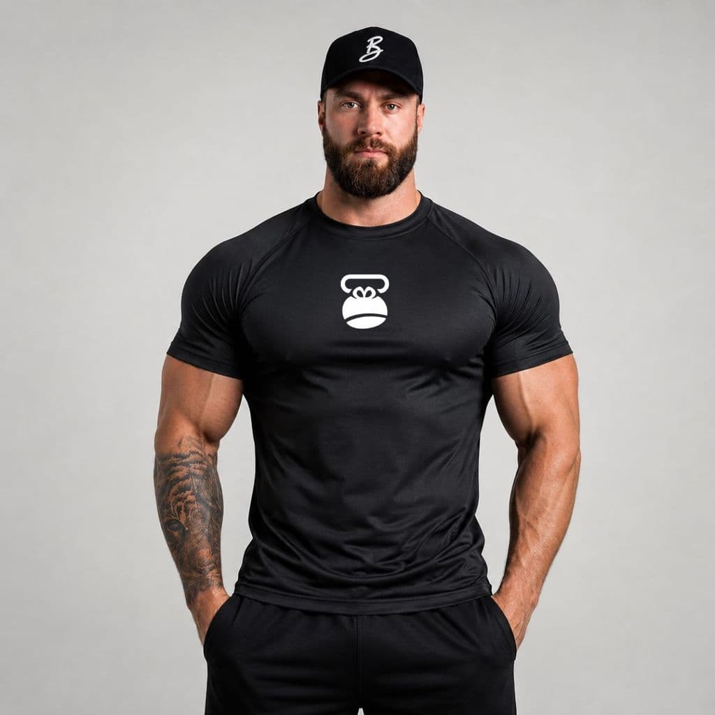 Camiseta Dry Fit Compreensão Estampada Gorila Masculina Fitness Academia Corrida Esporte Anti Suor