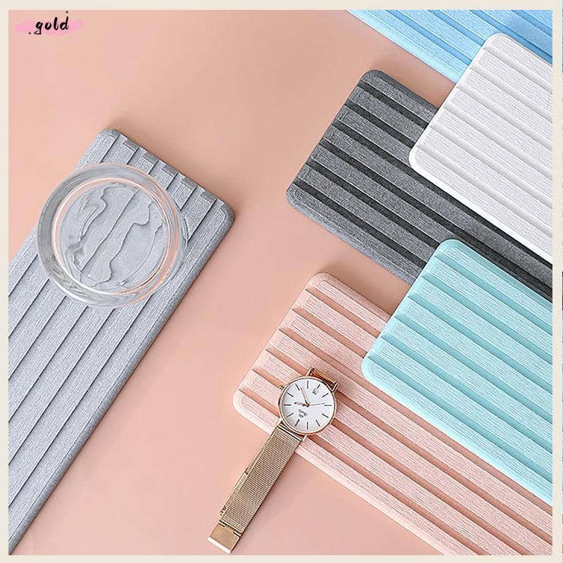 Ouro Qui Secagem Casa Diatomita Esteira Almofada Absorvente De Água Resistente Ao Calor Coaster Diatomácea Torneira Da P