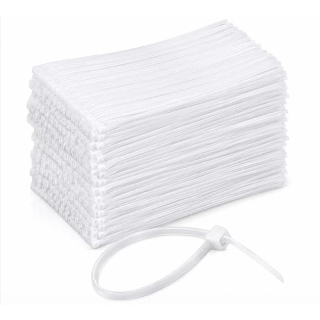 Kit 200 Abraçadeiras de Nylon Enforca Gato 2,5x145mm Branca Lacre para Organização de Cabos e Fios