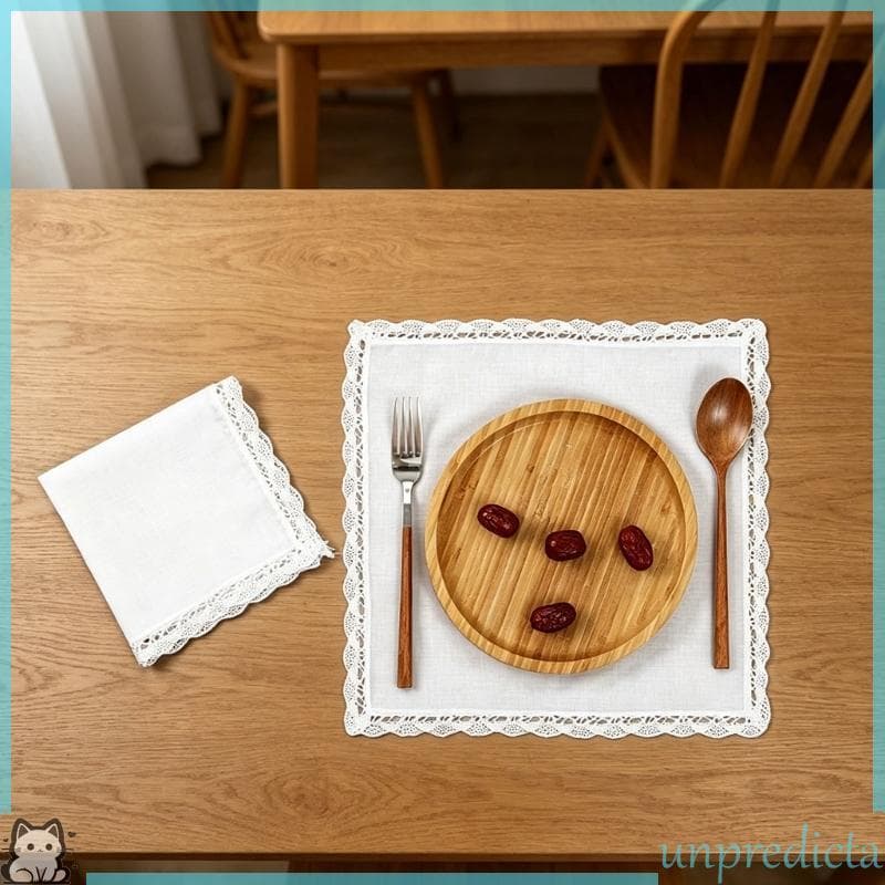 Lenço Branco Clássico UNPR Lenços Multiuso Borda Decorativa Renda Adequada Para Diferentes Idades