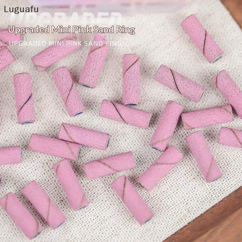 Luguafu Mini Faixas De Anel De Lixa Para Unhas , Máquina De Manicure Elétrica , Brocas 80/120/180/240 Lixas , Remoção De