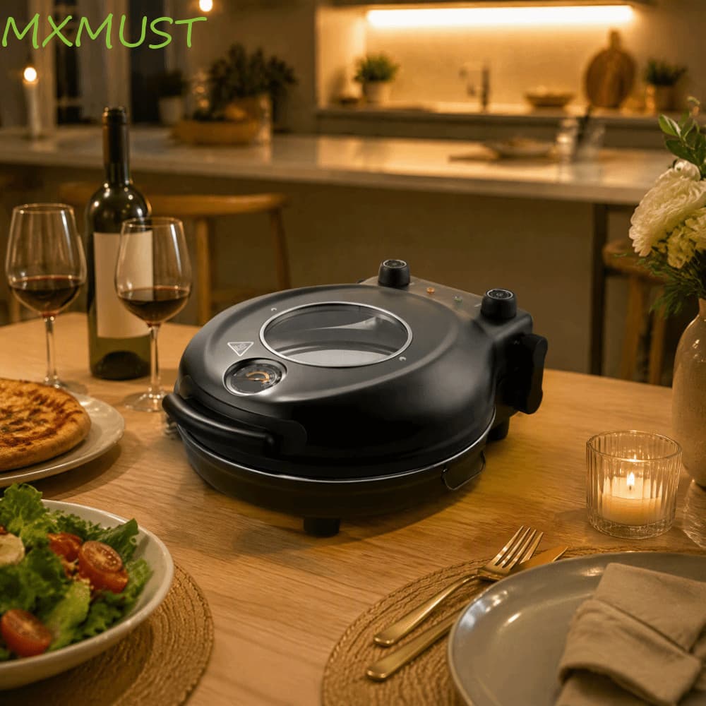 MXMUST Pizza Maker , Forno Elétrico De Dupla Face , Aquecimento Plugue Ue Panela Elétrica Doméstica Para Bolo