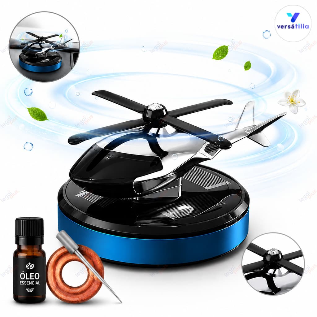 Aromatizante Solar Helicóptero para Carro e Caminhão – Difusor de Aroma com Design Decorativo e Fragrância Suave