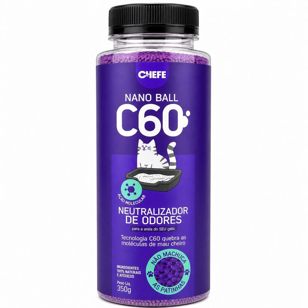 Neutralizador de Odores para Caixa de Areia de Gato Nano Ball C60 350gr