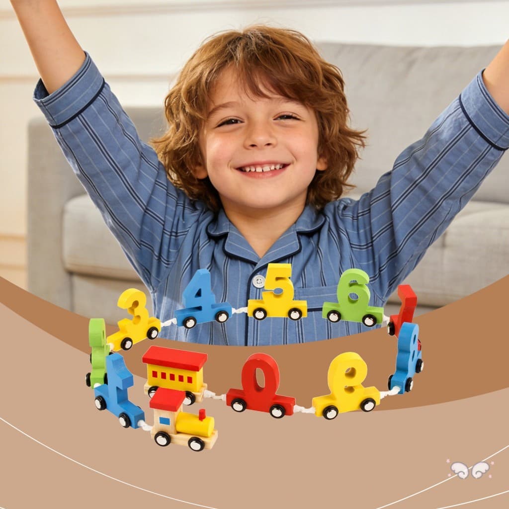 Brinquedo Educacional De Trem Digital-De Iluminação Interativo Para Crianças Compartilhando Diversão