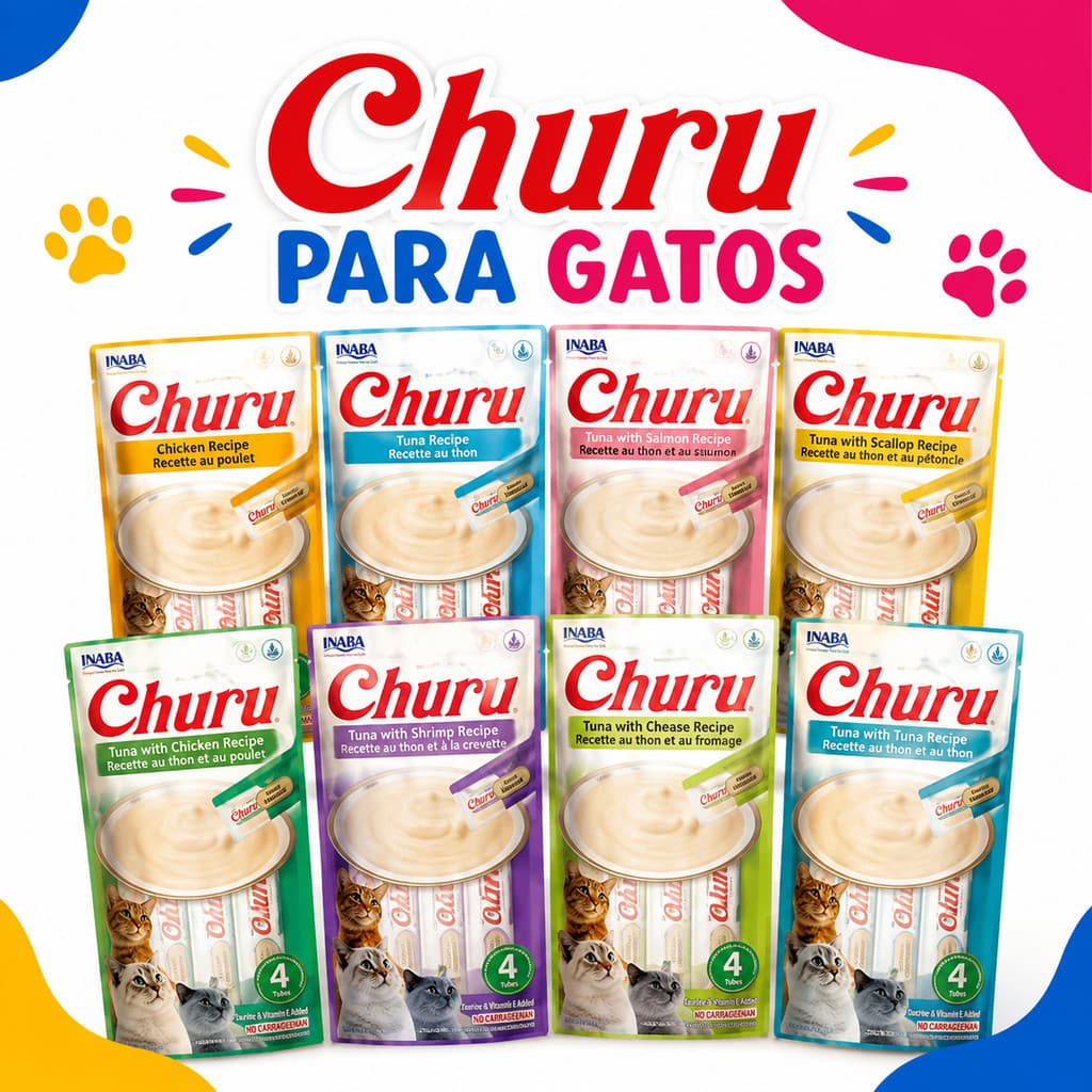 Churu para Gatos Sachê Cremoso 4 Unidades – Petisco para Gatos