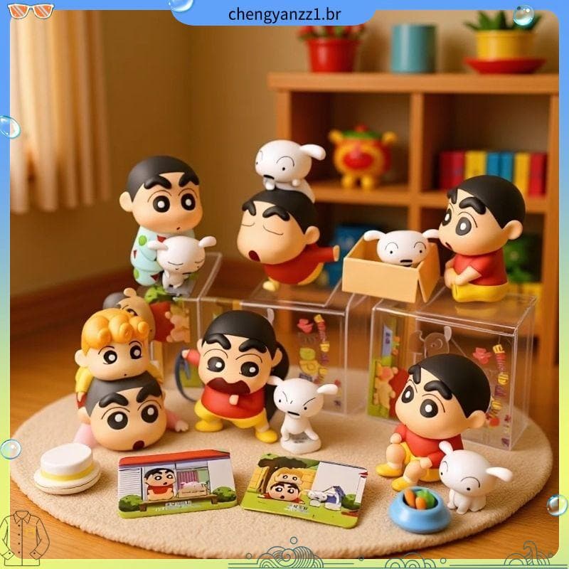 Crayon Shin-Chan Shin-Chan's Daily Series Trendy Play Mystery Box Figura Boneca Periférica Desktop Pequeno Orna