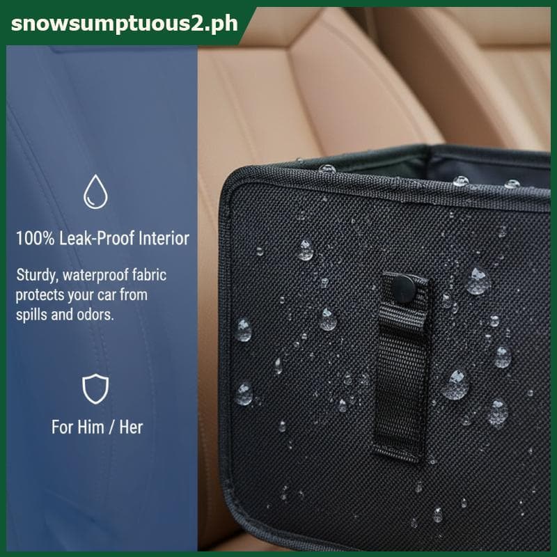 Lixeira De Carro À Prova D'água Ecológica Com Forro Reutilizável Para Sustentabilidade [SNOW]