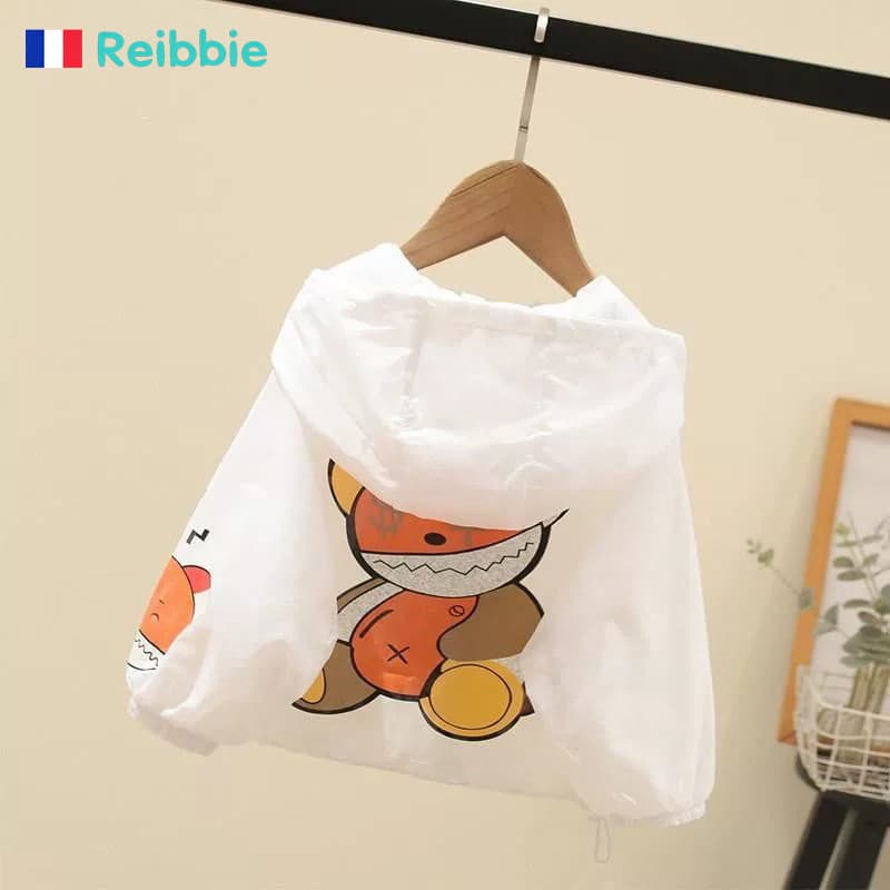 Francês Reibbie Roupas Protetor Solar Infantil Roupas Infantis Meninos Meninas Camisas Leves de Ar Condicionado Roupas I