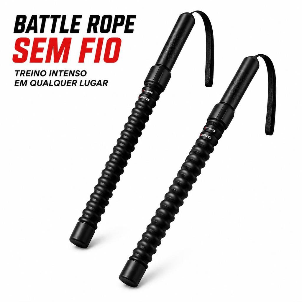Battle Rope Sem Fio Alta Resistência para Treino Funcional HIIT Cardio Fitness em Casa Corpo Inteiro