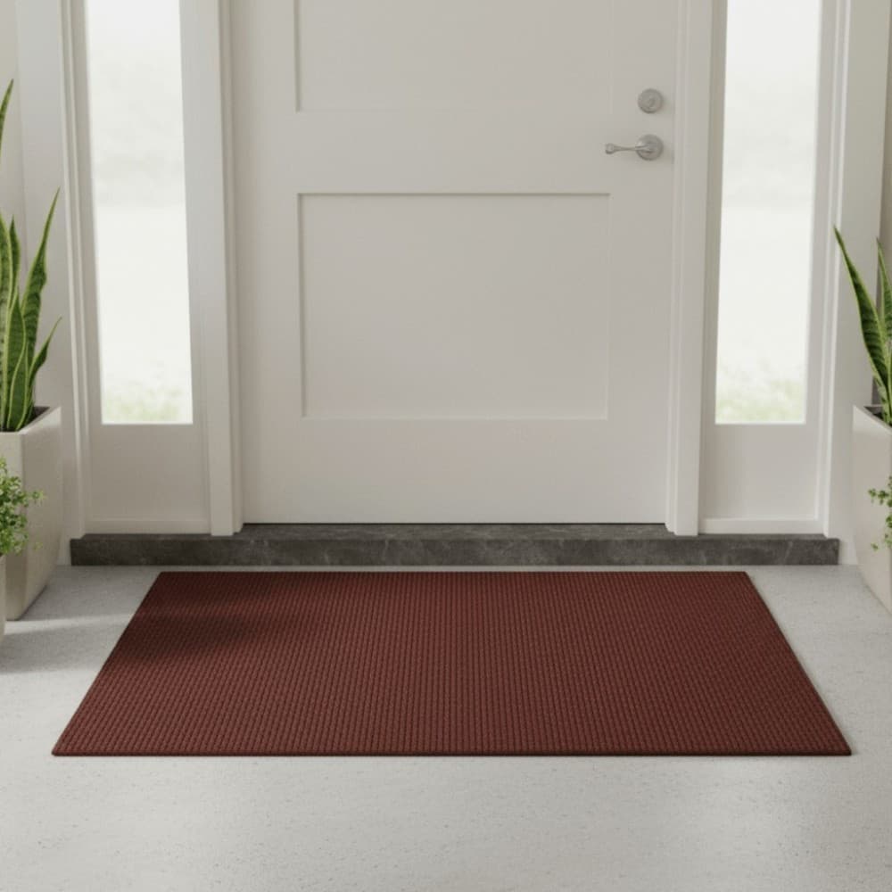 Capacho Alta Absorcao Vermelho Rolo 0,60x15m Sintético Poliéster/PVC