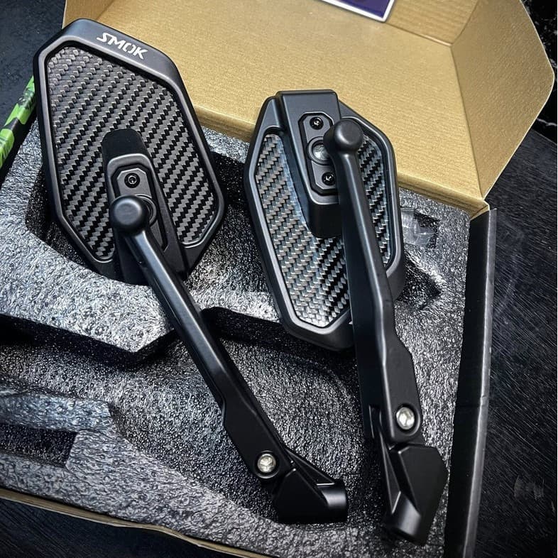 Retrovisor Moto Fibra Carbono Personalizado Leve Esportivo - Custom Alta Performance Motociclista Top