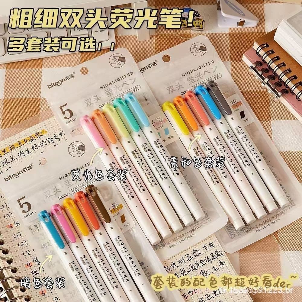 2025 Bai # Mark Text Highlighter Set Marks1 ~ 30 Cores/Caneta Xianqi De Alta Qualidade .