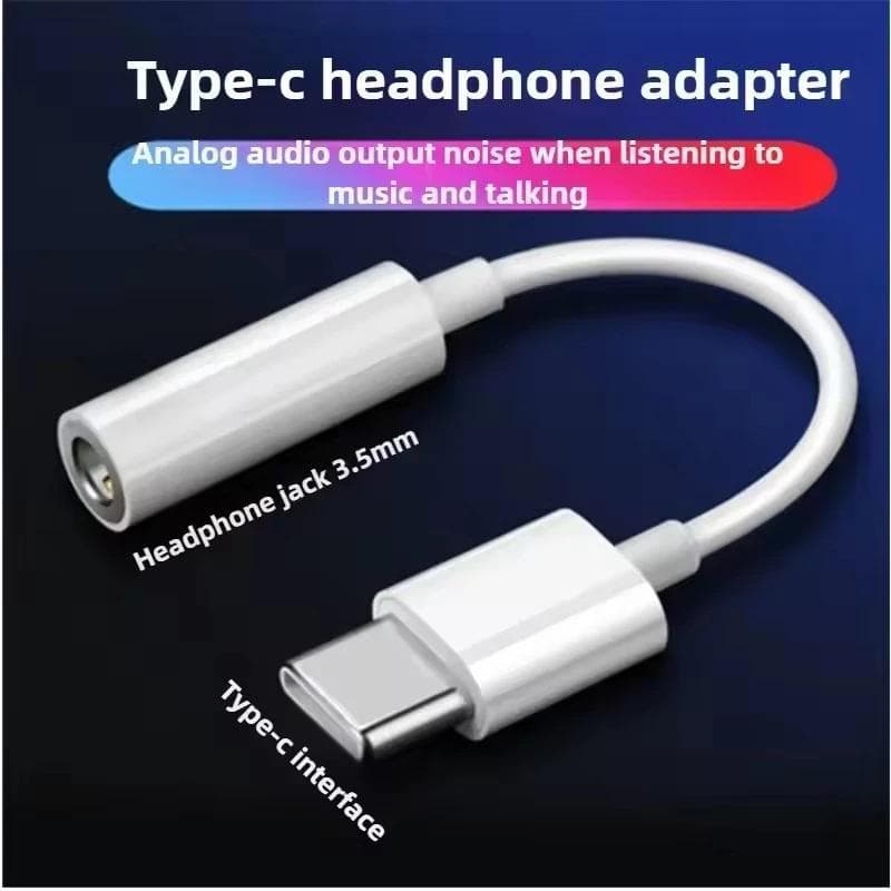 Adaptador USB Tipo C p/ P2 3.5mm | Áudio Sem Ruído Plug & Play Universal Celular Tablet Fone