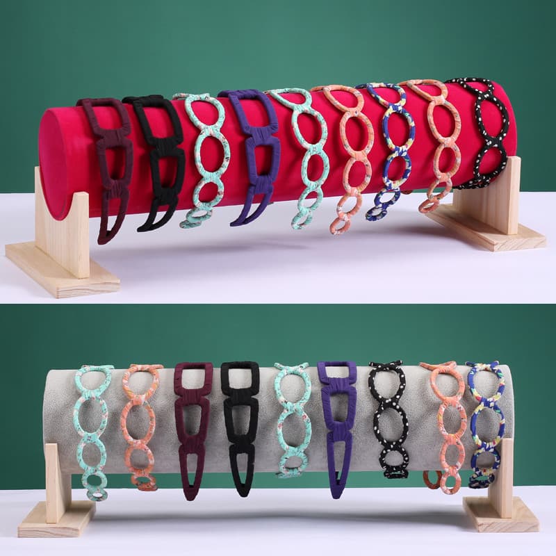 Faixa de cabeça rack de exibição Headwear Hairpin bandana anel de cabelo rack de armazenamento de jóias pulseira rack de