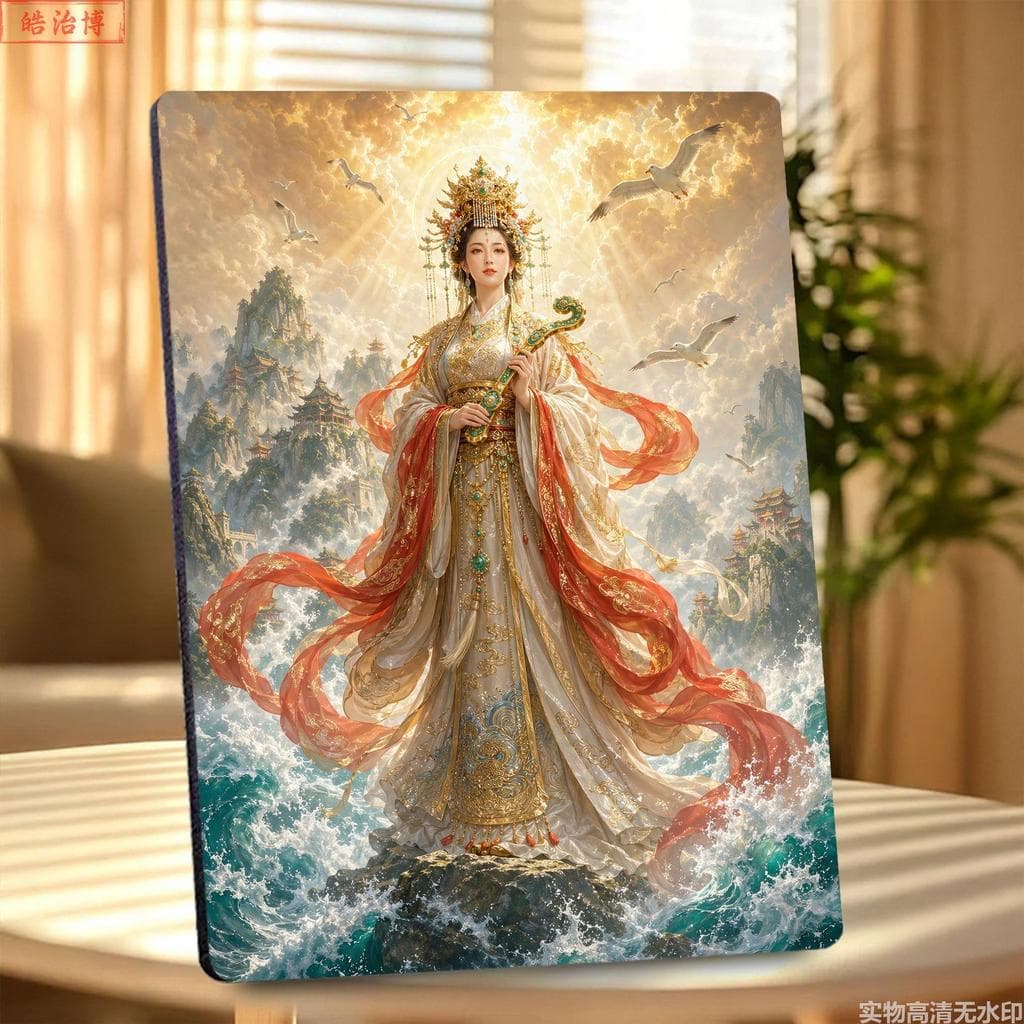 Poseidon Mazu virgem moldura decorativa pintura celestial virgem retrato doméstico seguro Desktop moldura