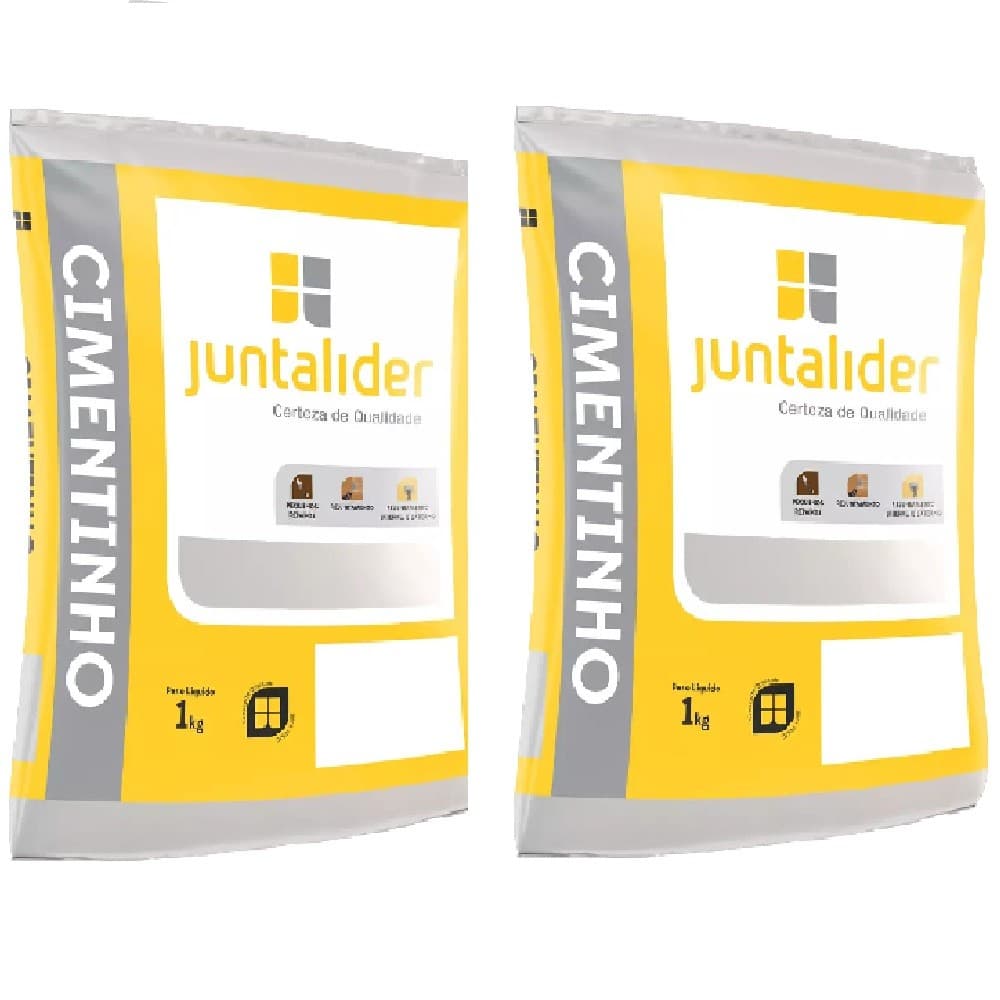 Kit 2kg Cimento Branco Juntalider Para Reparos E Acabamentos