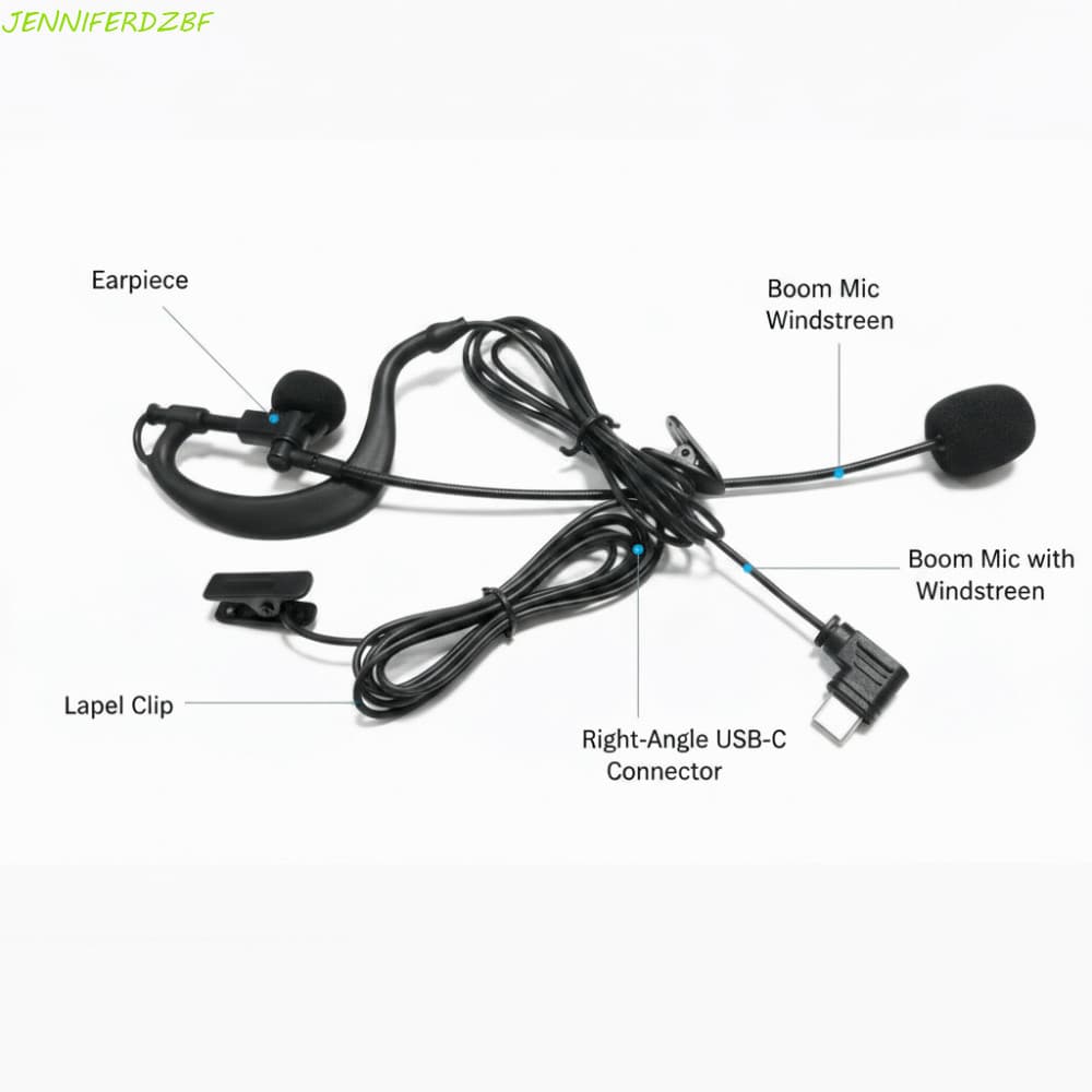Fones De Ouvido Intra-Auriculares , Fone Auricular De Árbitro V6 , Interface Tipo C , Redução De Ruído De Intercomunicaç