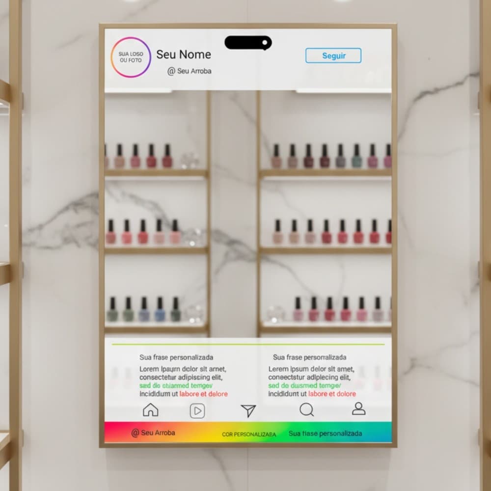 Espelho Decorativo Instagramável Ultra Personalizado