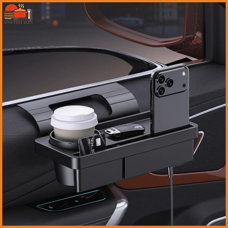 TSBR Suporte De Copo Portátil Para Porta De Carro , Janela Lateral Automática , Garrafa De Bebida , Organizador De Chave