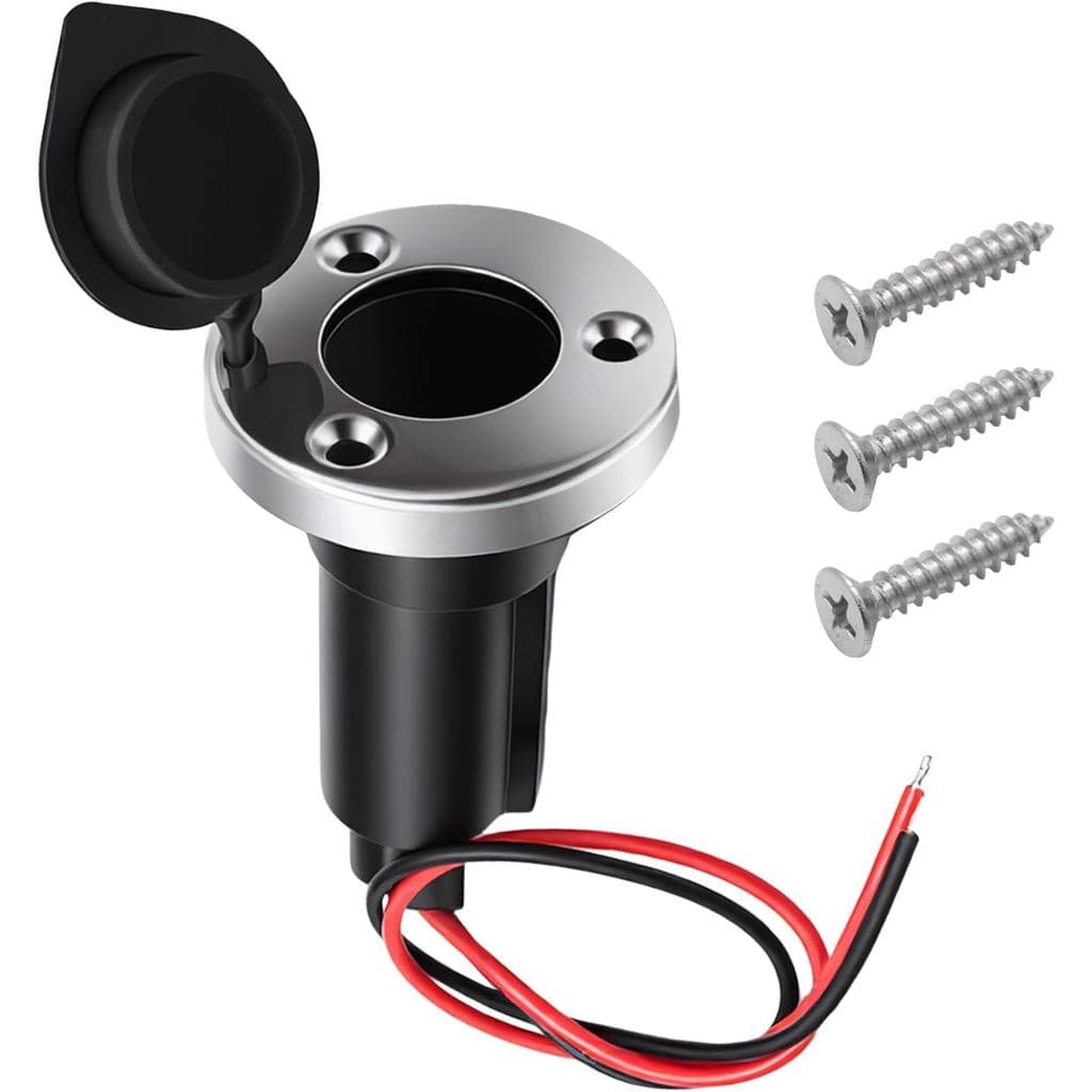 Base de Encaixe para Luz de Popa de 2 Pinos, Suporte de Aço Inoxidável para Poste de Luz de Navegação e Luzes de 360 Gra