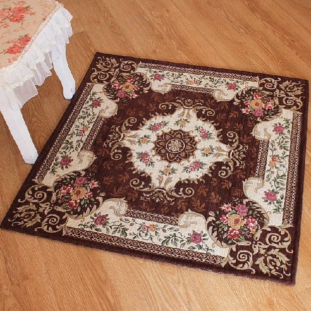 Estilo europeu americano misturado Jacquard tapete sala de estar porta cadeira tapete quarto corredor quadrado estilo eu