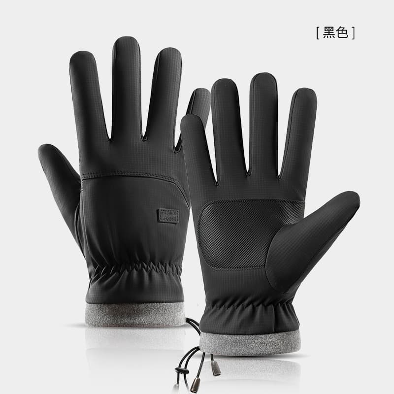 Novo estilo luvas quentes dos homens inverno forro de lã engrossado antiderrapante esqui ao ar livre ciclismo luvas à pr