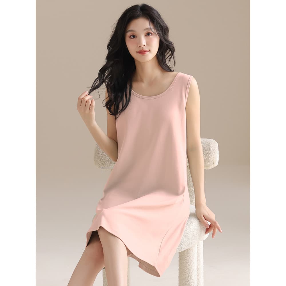 2025 novo estilo pijamas femininos verão puro algodão fino sem mangas colete camisola doce menina roupas de casa algodão