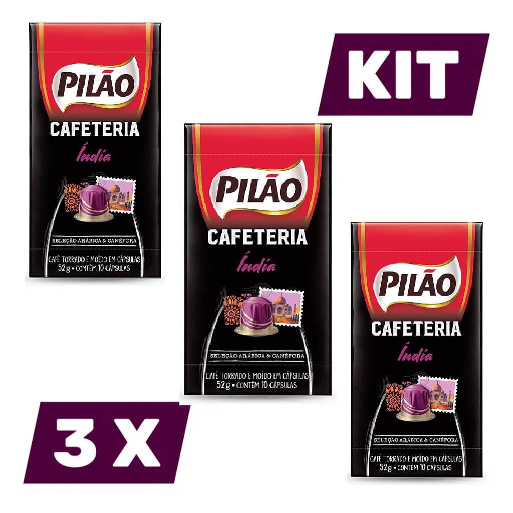 Kit com 30 Cápsulas Pilão Origens Índia Compatível Nespresso