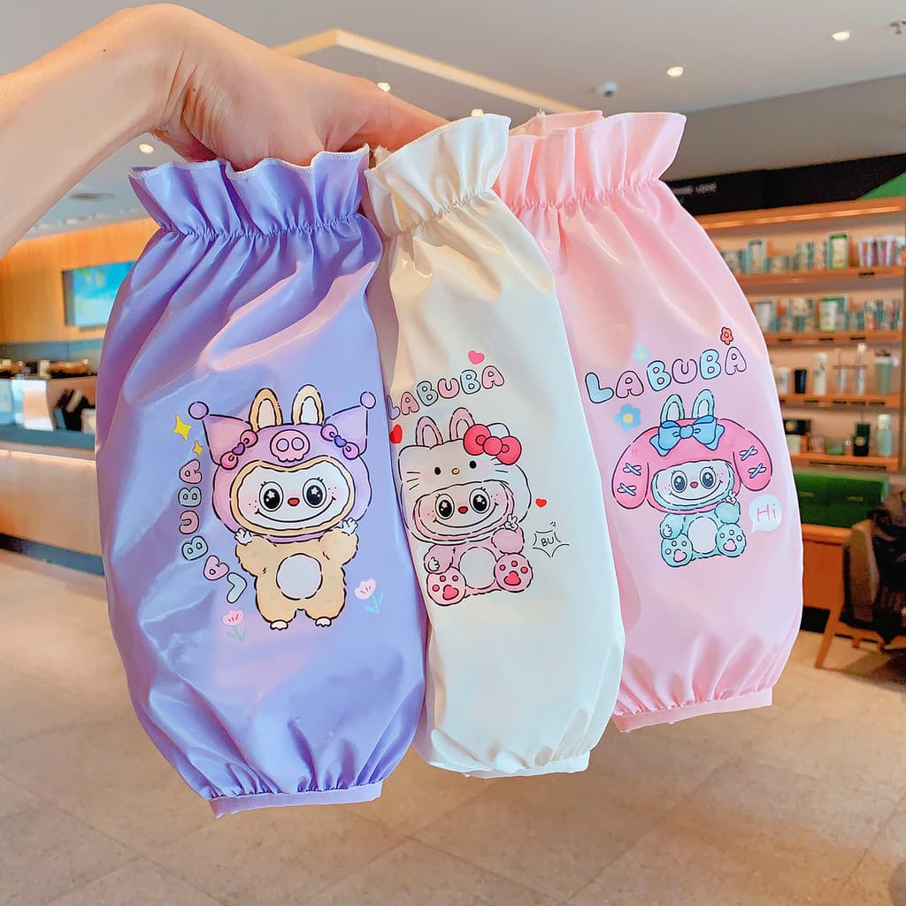 Crianças mangas meninas outono inverno 2025 novo estilo à prova dwaterproof água Anti-sujo mangas meninas mangas estudan