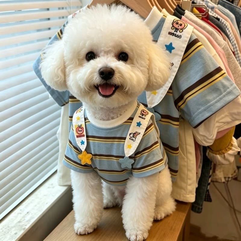 Roupas para cachorros primavera verão roupas finas Schnauzer Teddy Anti-fiapos roupas influenciador roupas para cães ver