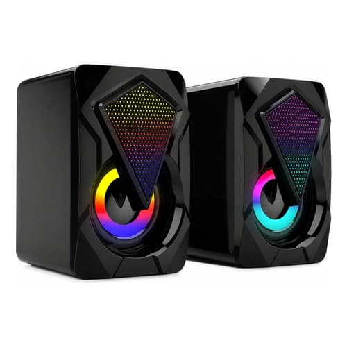 Caixa de Som Para PC Gamer 30W RGB Potente Conexão USB P2 para Notebook e Computador