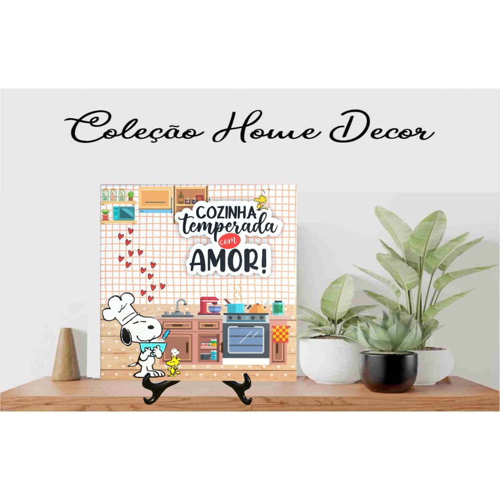 Azulejo Decorativo Coleção Homer Decor Snoopy