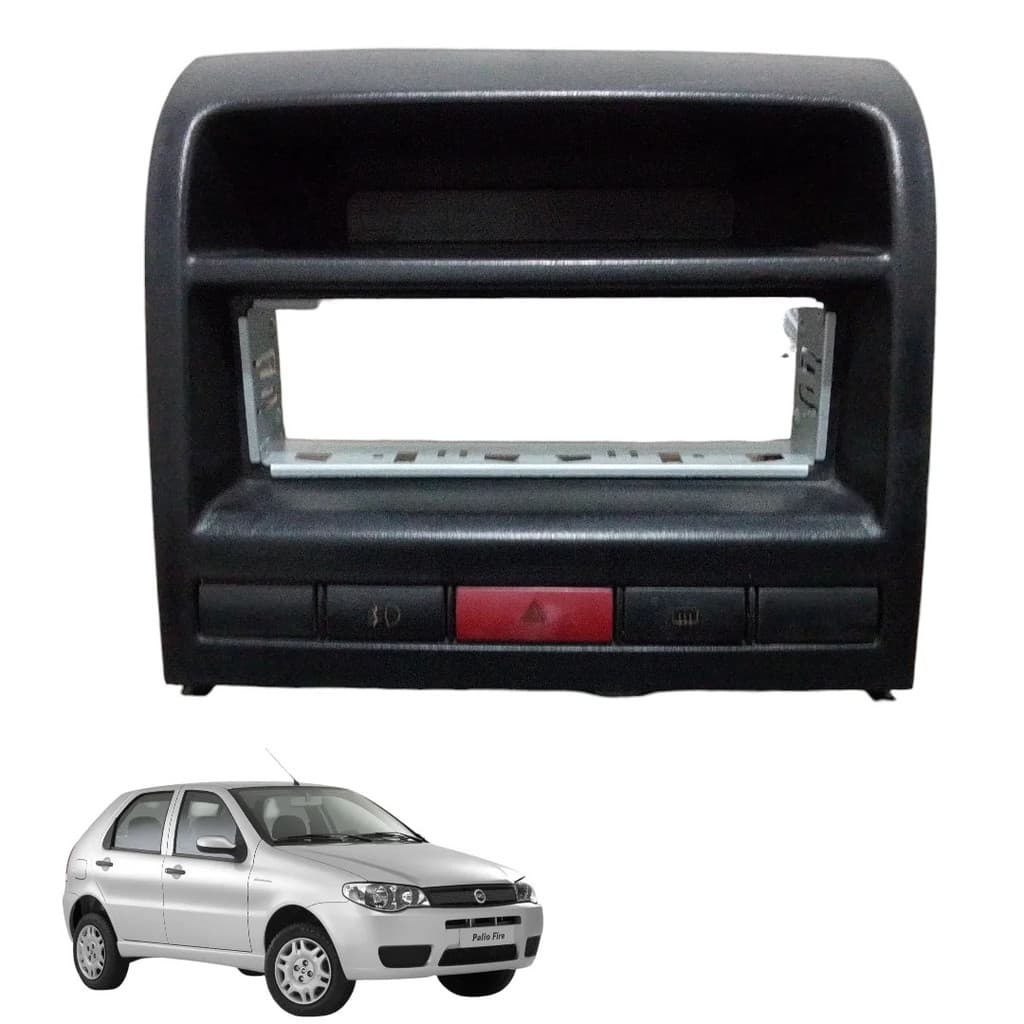 Moldura Rádio Alerta Botão Fiat Palio Siena 2004 2012 Orig
