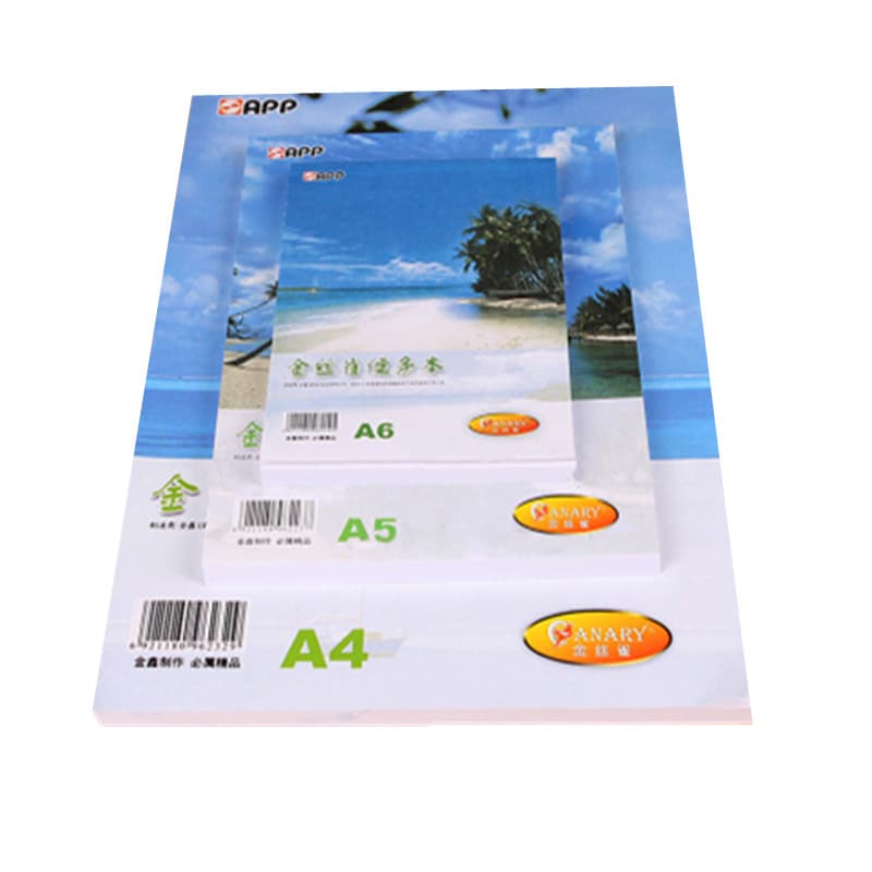Canário A6/A5/A4 Bloco de notas 65 páginas Scrapbook Papel branco Bloco de notas Papel em branco
