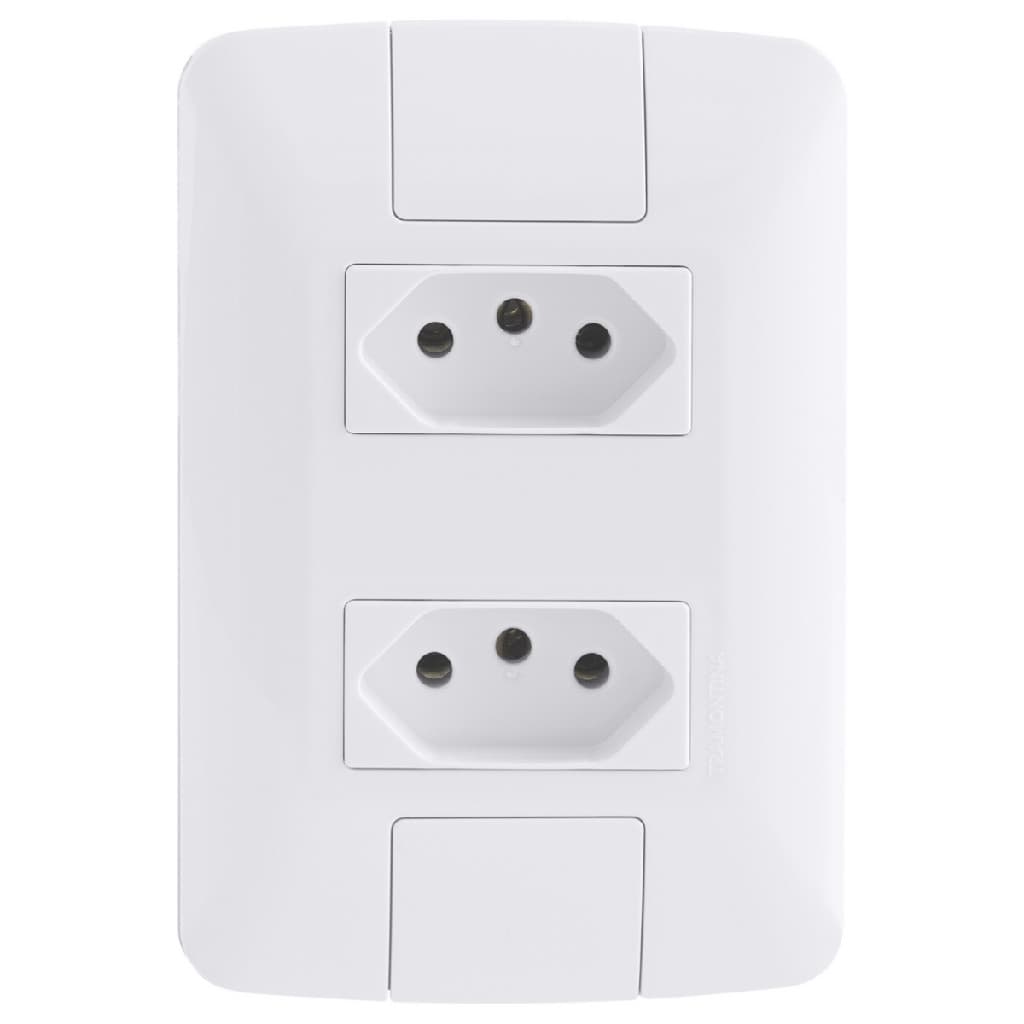 Conjunto 2 Tomadas 20A Tramontina Aria Branco 4x2