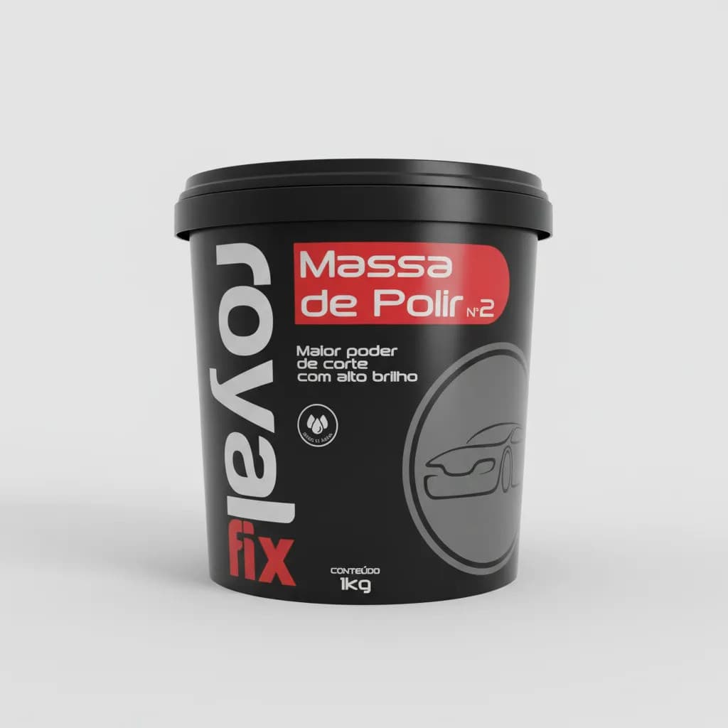 Massa De Polir No2 Base D'água Automotivo Royalfix 1KG