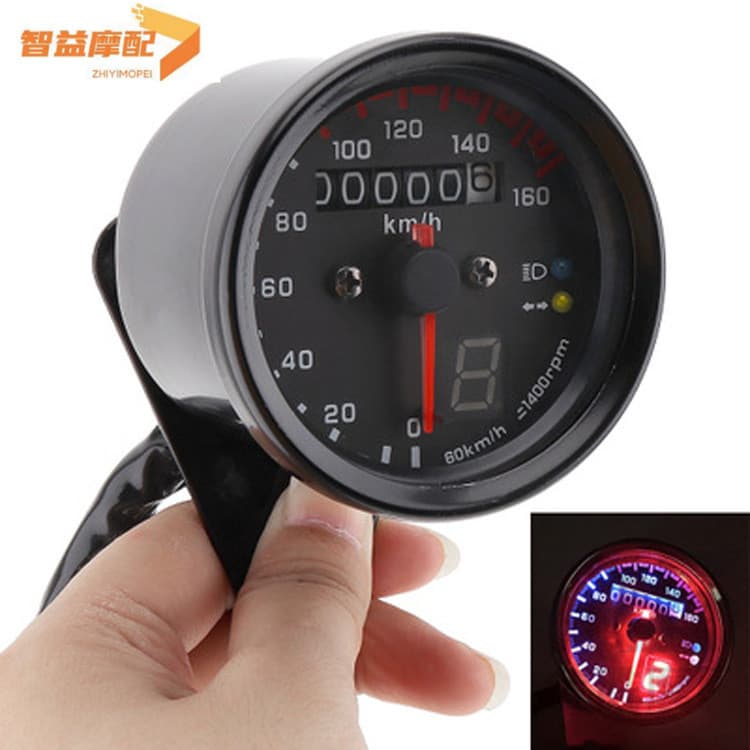 Motocicleta led odômetro cinta engrenagem mostrar Harley ferro cavalo terra águia Retro instrumento modificado cronômetr