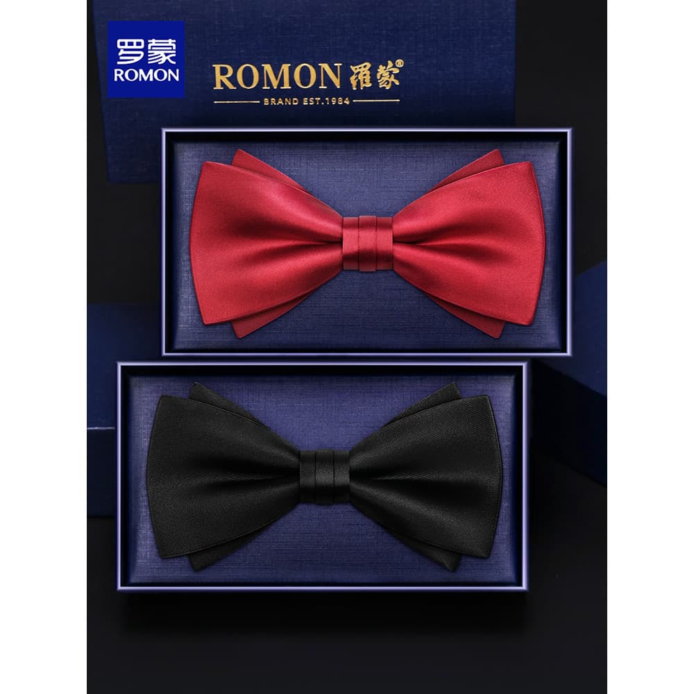 Gravata borboleta vermelha casamento moda masculina All-Match padrinhos grupo High-End terno camisa masculina casamento