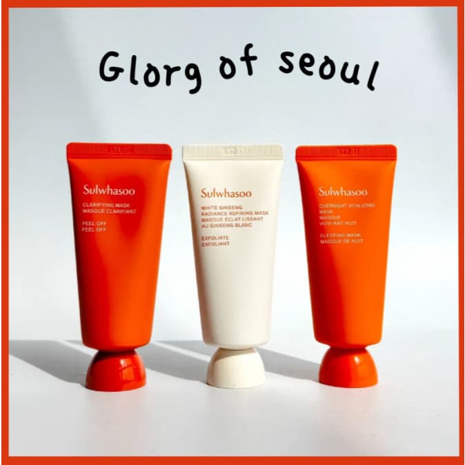 [MINI] SULWHASOO Mask, 35mL / 3 Types ( Clarifying Mask Peel Off, White Ginseng Radiance Refining, Overnight Vitalizing