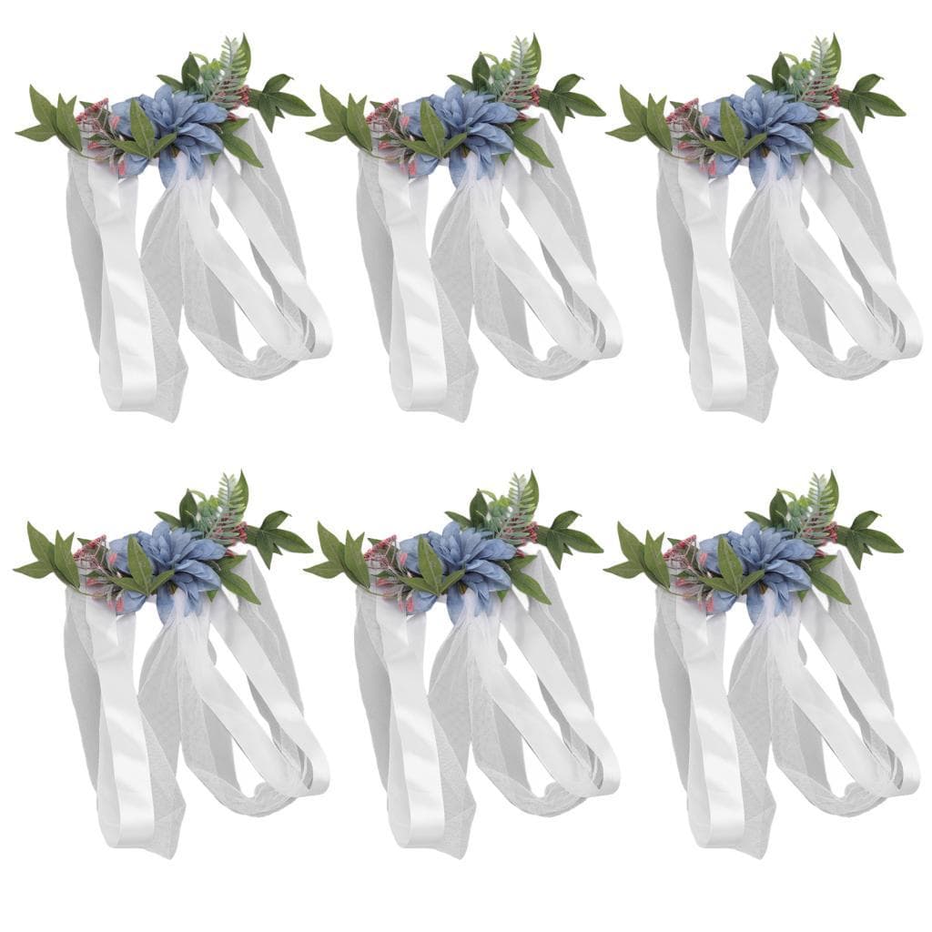 6 Pçs Cadeira De Casamento Volta Flores Nórdico Artificial Floral Corredor Decorações Para Cerimônia Festa Decoração