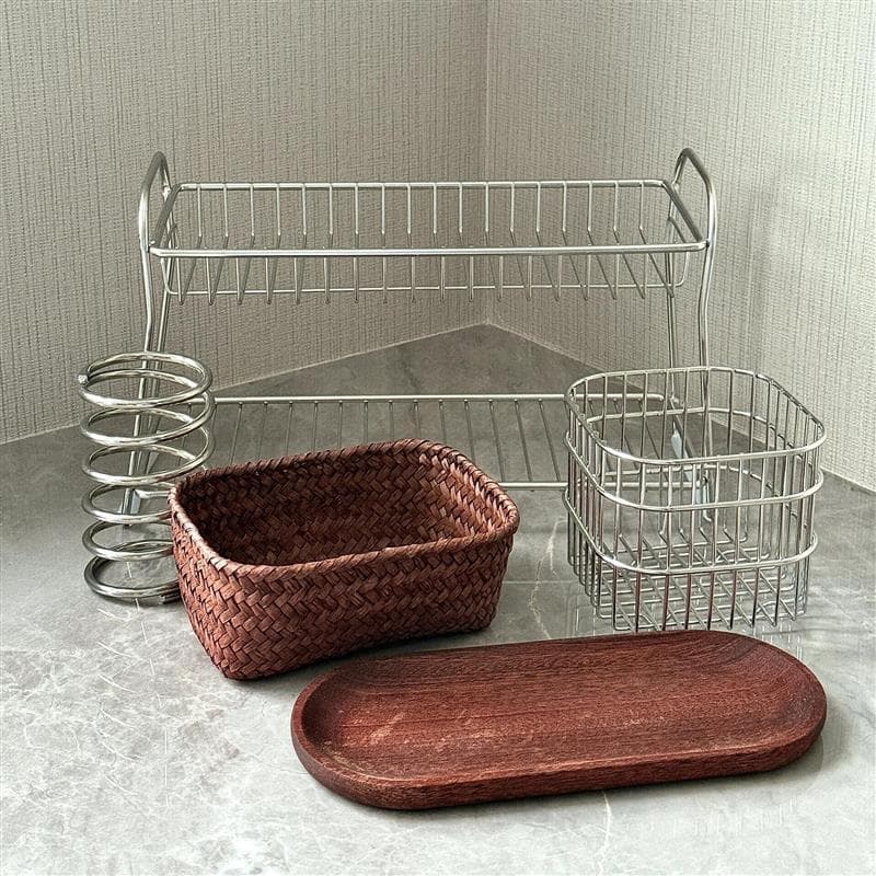 Cesta de armazenamento de batom cesta de armazenamento de aço inoxidável bancada do banheiro cesta de armazenamento de m