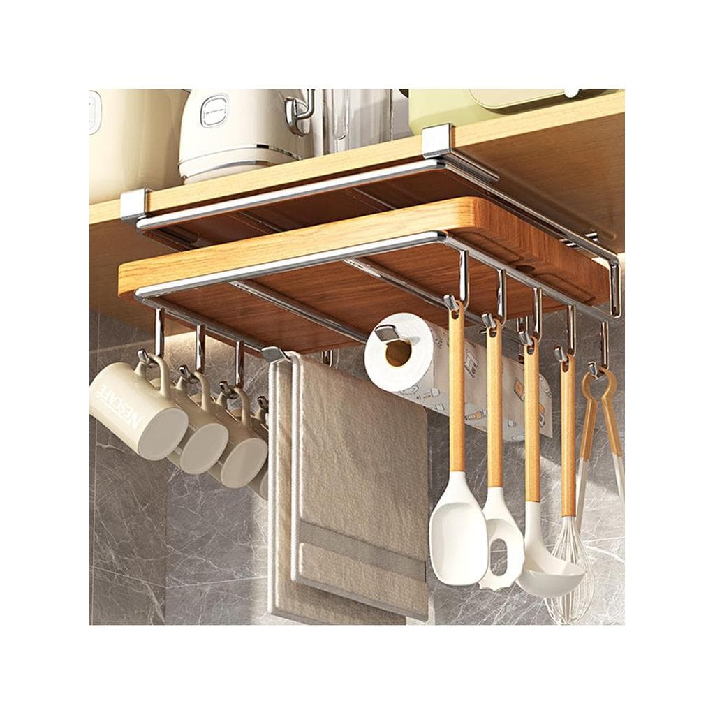 Tábua de corte de aço inoxidável rack de armazenamento prateleira de cozinha multifuncional inferior pendurado armário t