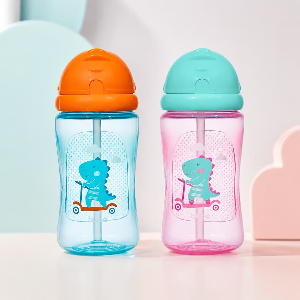Garrafinha Infantil Buba Dino Patinete Canudo Silicone