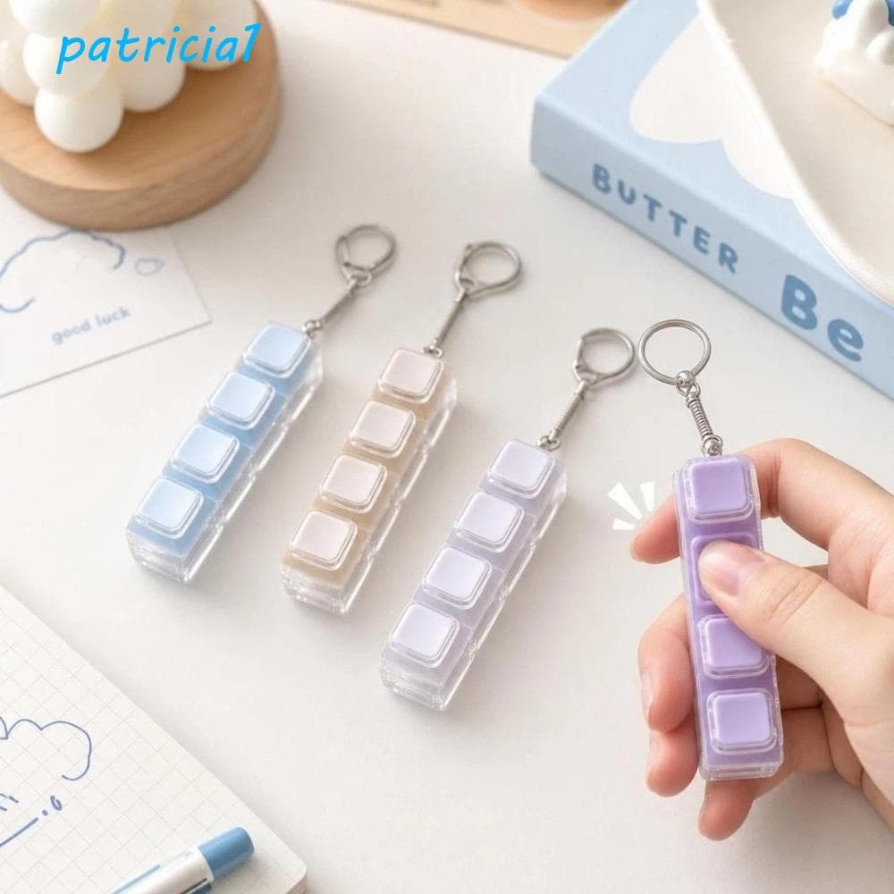 PATRICIA1 Chaveiro Keycap , Encantos De Bolsa 4 Teclas Botão Teclado Fidget , Pingente Engraçado Clicker Toy